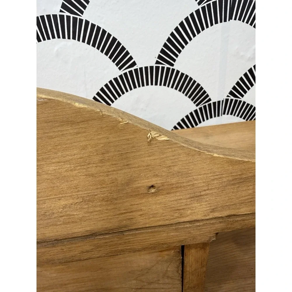 VTG Wooden Wall Shelf Hooks Heart Cut Out Cubby Trinket Farmhouse Cottage Core